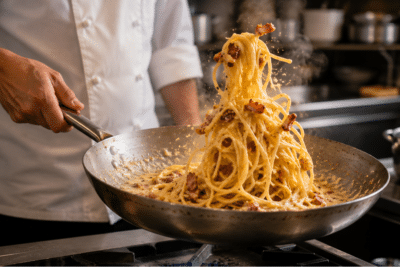 طريقة عمل باستا كاربونارا الإيطالية