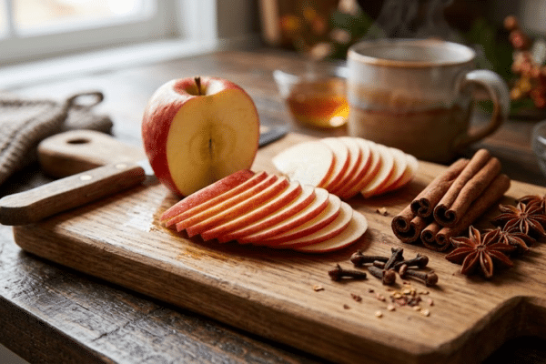 طريقة عمل مشروب التفاح والقرفة الساخن للشتاء