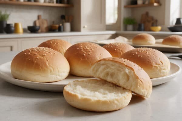 طريقة عمل خبز البرجر الهش مثل المطاعم