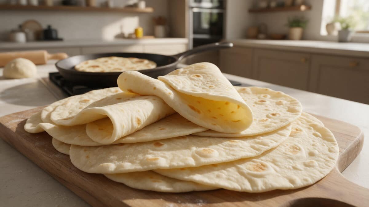 طريقة عمل خبز التورتيلا الطري في المنزل