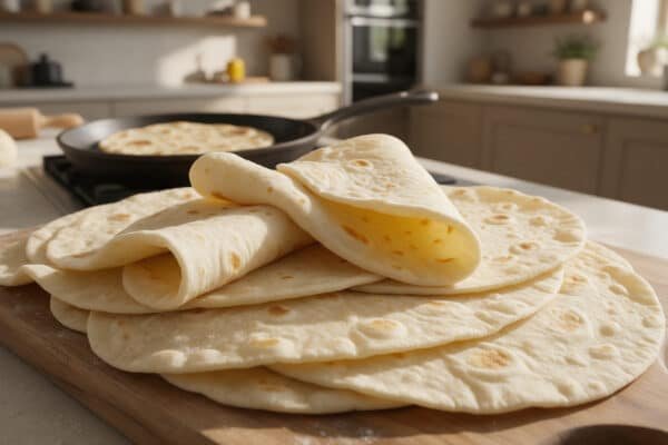 طريقة عمل خبز التورتيلا الطري في المنزل